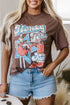 Chicory Coffee Honky Tonk Honey Graphic Crew Neck Western Fashion Tee
