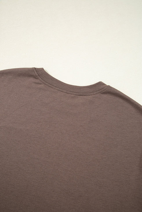 Chicory Coffee Honky Tonk Honey Graphic Crew Neck Western Fashion Tee