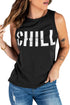 Chill Graphic Print Tank Top
