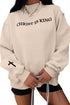 Christ Is King Embroidery High Neck Baggy Sweatshirt