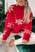 Christmas Snowflake Mock Neck Sweater