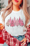 Lighting Christmas Trees Festive Graphic Stretch Tee
