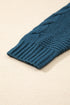 Chunky Cable Knit Button Front Long Sleeve Cardigan