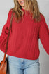 Chunky Cable Knit Drop Shoulder Oversized Sweater