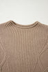 Chunky Cable Knit Mock Neck Cap Sleeve Sweater