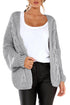 Chunky Cable Knit Open Front Slouchy Cardigan