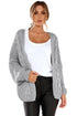 Chunky Cable Knit Open Front Slouchy Cardigan