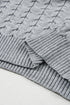 Chunky Cable Knit Sleeveless Turtleneck Sweater Top