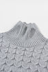 Chunky Cable Knit Sleeveless Turtleneck Sweater Top