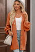 Chunky Cable Knit V-Neck Decorative Button Front Cardigan Sweater