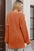 Chunky Cable Knit V-Neck Decorative Button Front Cardigan Sweater