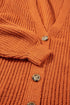 Chunky Cable Knit V-Neck Decorative Button Front Cardigan Sweater