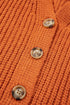 Chunky Cable Knit V-Neck Decorative Button Front Cardigan Sweater