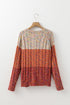 Chunky Confetti Cable Knit Crew Neck Sweater