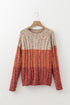 Chunky Confetti Cable Knit Crew Neck Sweater