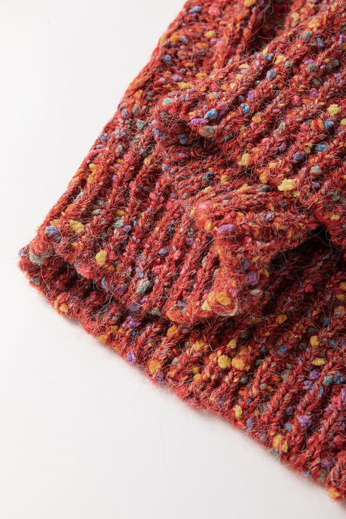 Chunky Confetti Cable Knit Crew Neck Sweater
