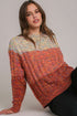 Chunky Confetti Cable Knit Crew Neck Sweater