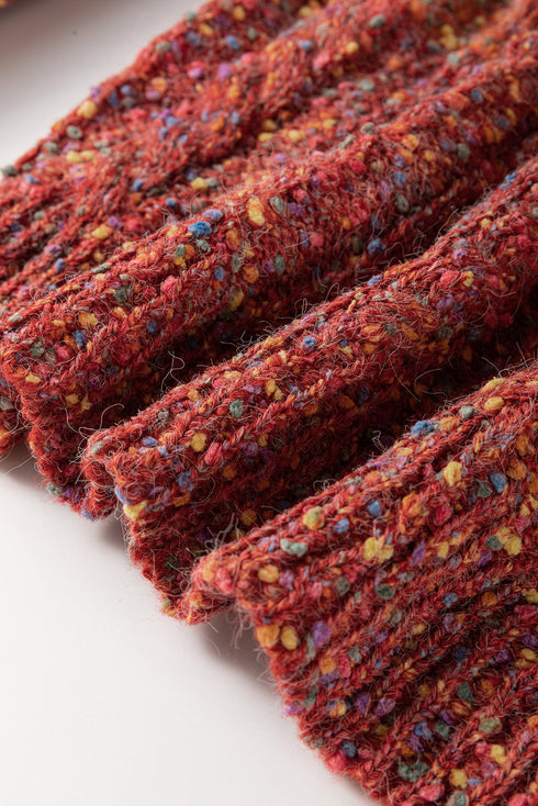 Chunky Confetti Cable Knit Crew Neck Sweater