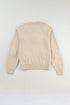 Chunky Knit Three Dimensional Floral Applique Balloon Sleeve Sweater