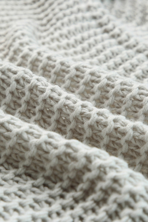 Chunky Oversize Knit Drop Shoulder Puff Sleeve Cardigan