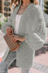 Chunky Oversize Knit Drop Shoulder Puff Sleeve Cardigan