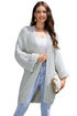Chunky Oversize Knit Drop Shoulder Puff Sleeve Cardigan