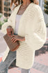 Chunky Oversize Knit Drop Shoulder Puff Sleeve Cardigan