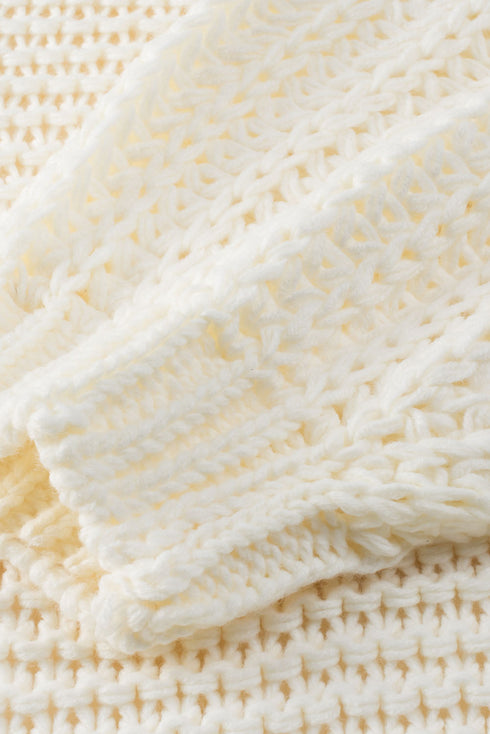 Chunky Oversize Knit Drop Shoulder Puff Sleeve Cardigan