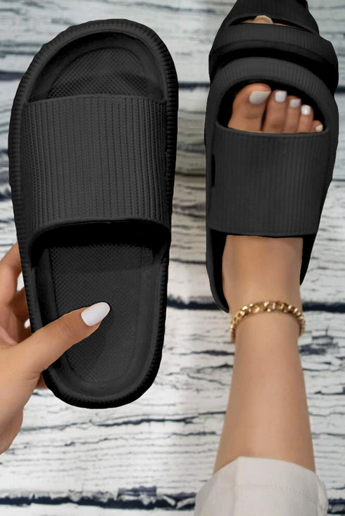Chunky Platform Hollow Out Ventilated Slide Slippers