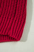 Chunky Ribbed Knit Off Shoulder Foldover Sweater