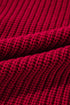 Chunky Ribbed Knit Off Shoulder Foldover Sweater