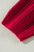 Chunky Ribbed Knit Off Shoulder Foldover Sweater