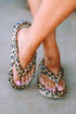 Chunky Sole Wild Animal Print Platform Flip Flops