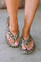Chunky Sole Wild Animal Print Platform Flip Flops
