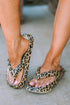 Chunky Sole Wild Animal Print Platform Flip Flops