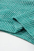 Chunky Textured Knit Balloon Sleeve Crew Neck Sweater