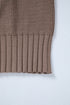 Chunky Textured Sleeve Button Front V Neck Knit Cardigan