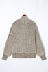 Chunky Waffle Knit Oversized Collar Cardigan