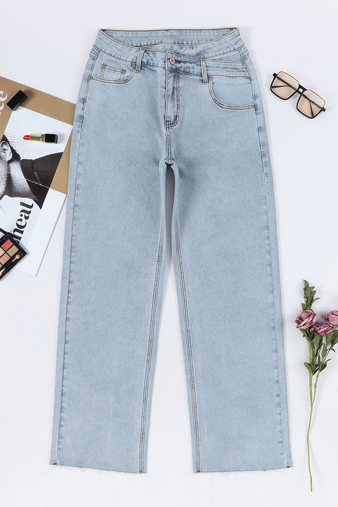 Cityscape Cool Mid Rise Relaxed Fit Wide Leg Denim Jeans