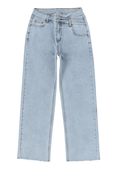 Cityscape Cool Mid Rise Relaxed Fit Wide Leg Denim Jeans