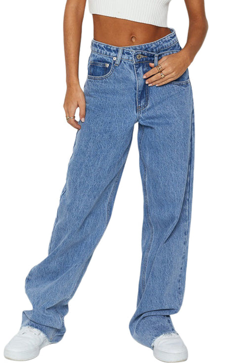 Cityscape Cool Mid Rise Relaxed Fit Wide Leg Denim Jeans