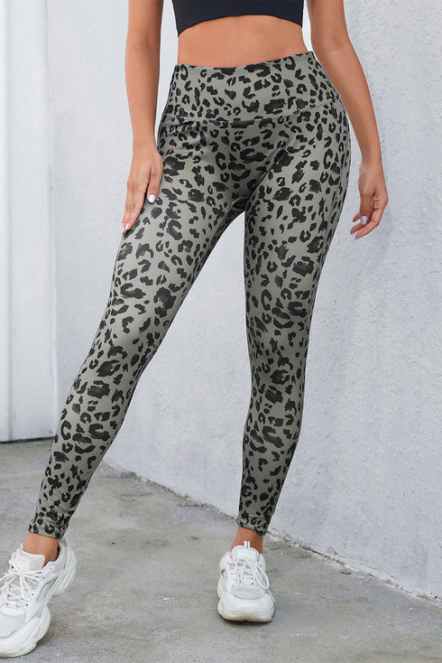 Classic All Over Leopard Print Active Leggings