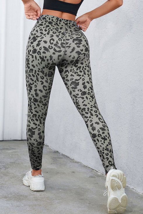 Classic All Over Leopard Print Active Leggings