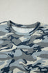 Classic Camouflage Print Short Sleeve Crew Neck Shirt