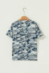 Classic Camouflage Print Short Sleeve Crew Neck Shirt