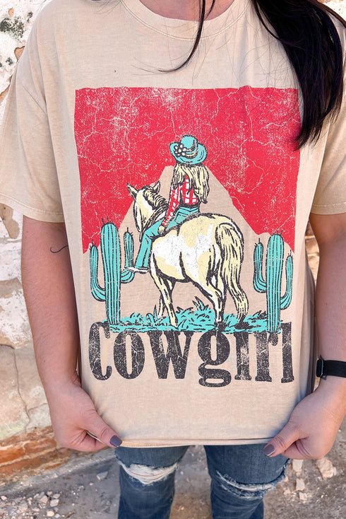 Classic Fit Cowgirl Rodeo Western Graphic Tee