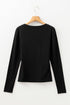 Classic Fitted Viscose Blend Long Sleeve Layering Top