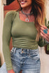 Classic Fitted Viscose Blend Long Sleeve Layering Top