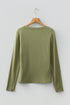 Classic Fitted Viscose Blend Long Sleeve Layering Top
