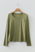 Classic Fitted Viscose Blend Long Sleeve Layering Top